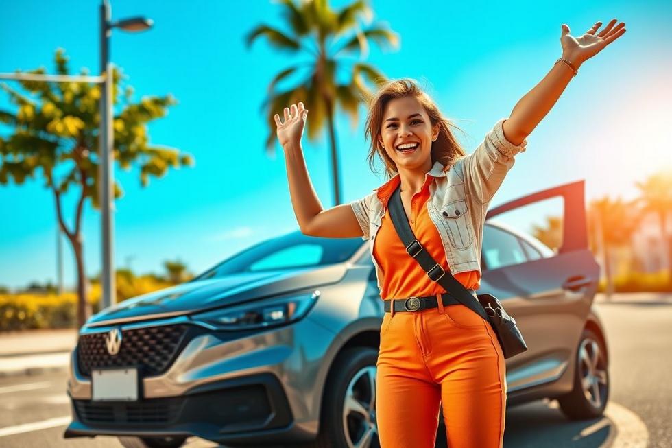 Novo motorista celebrando a conquista da CNH.