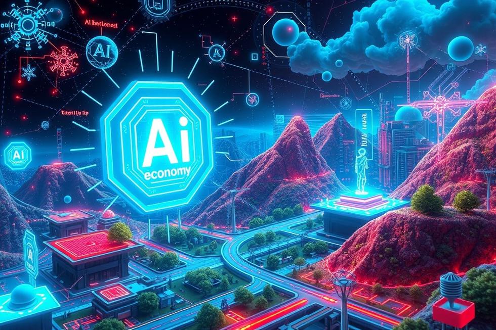 Futuristic landscape depicting the importance of AI chips.
