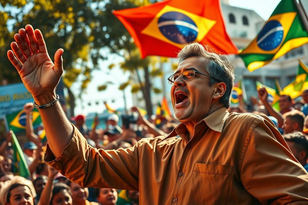 Antônio Carlos Rodrigues interagindo com a população, simbolizando seu papel na política.