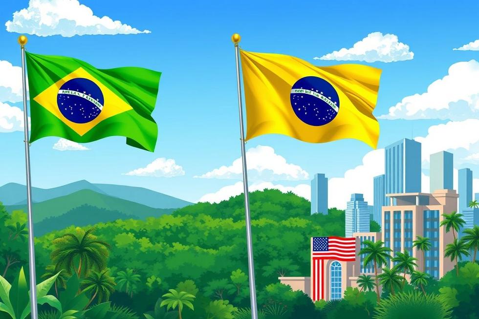 Imagem representativa das relações diplomáticas entre Brasil e Estados Unidos.