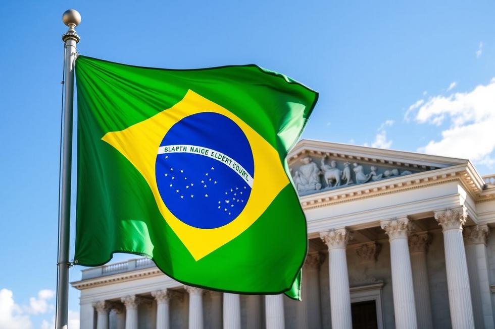 Bandeira do Brasil e o STF.