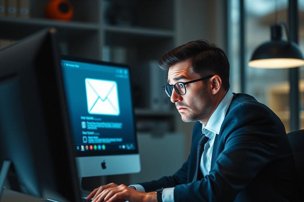 Profissional alerta sobre fraudes em emails.