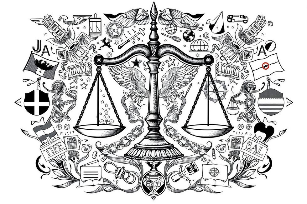 Uma ilustração poderosa da justiça e da defesa dos direitos humanos.