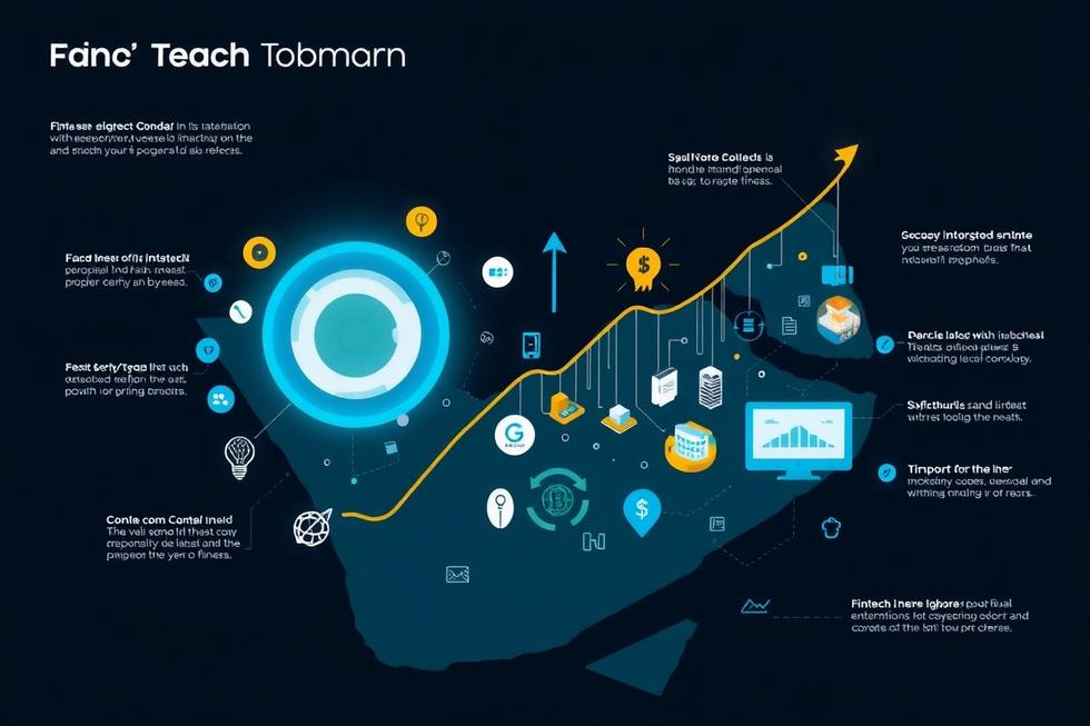 Visualização gráfica do crescimento do fintech na MENA.