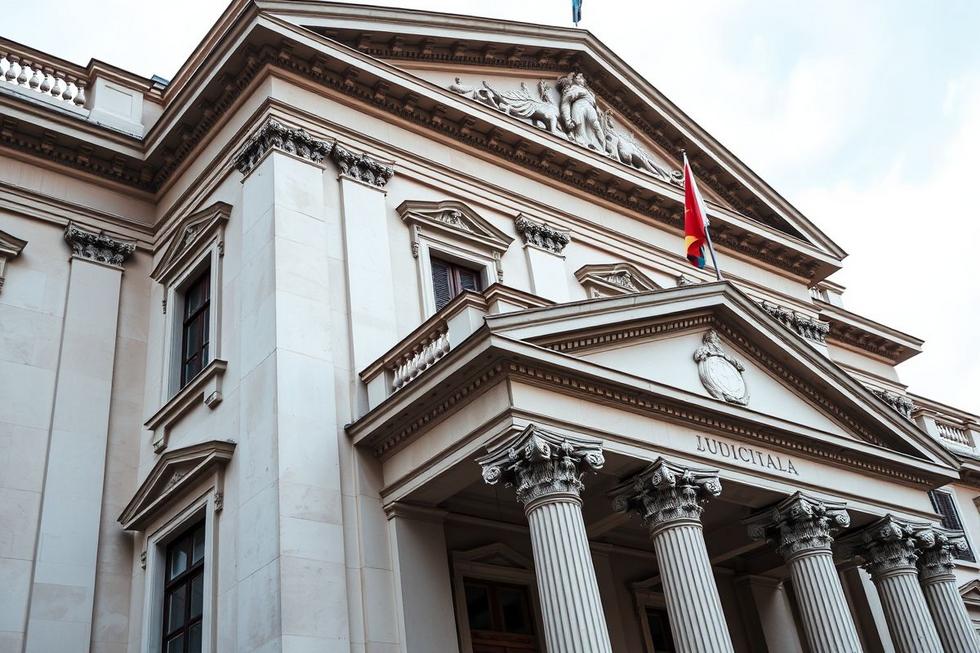 Prédio do judiciário italiano com arquitetura imponente