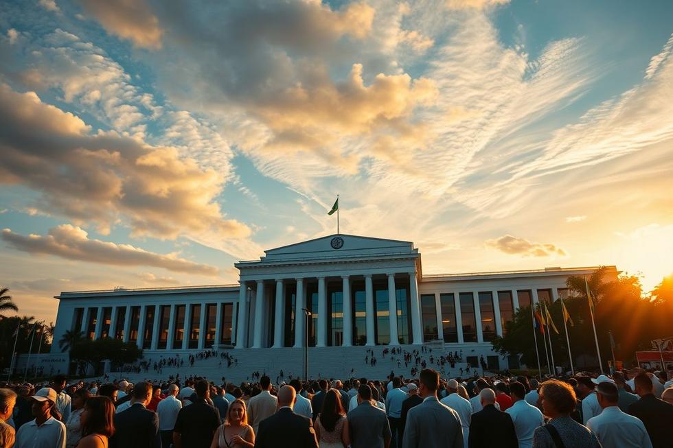 Imagem do edifício do STF, representando sua importância na justiça brasileira.