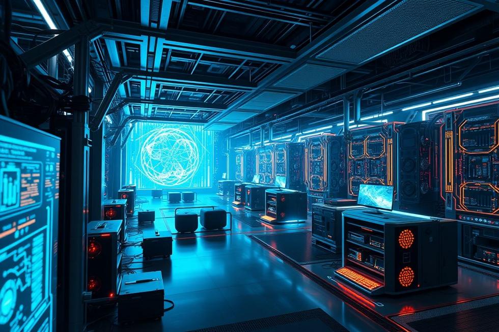 Supercomputador Dojo da Tesla, representando o futuro da inteligência artificial.